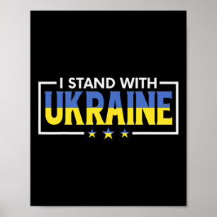 Poster Eu Apoio O Orgulho Da Ucrânia Vintage Retro Ucrani
