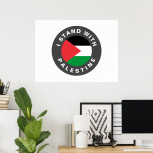 Poster Eu apoio o texto e a bandeira personalizados da Pa