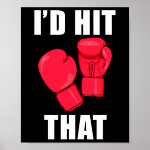 Poster Eu Bateria Nisso Piada Divertida de Kickboxing Hom