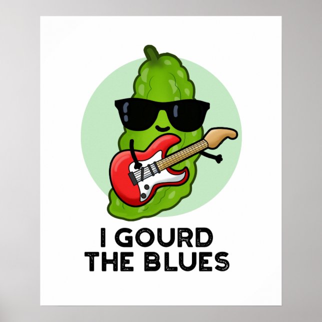 Poster Eu Chorei O Blues Engraçado Veggie Pun (Frente)