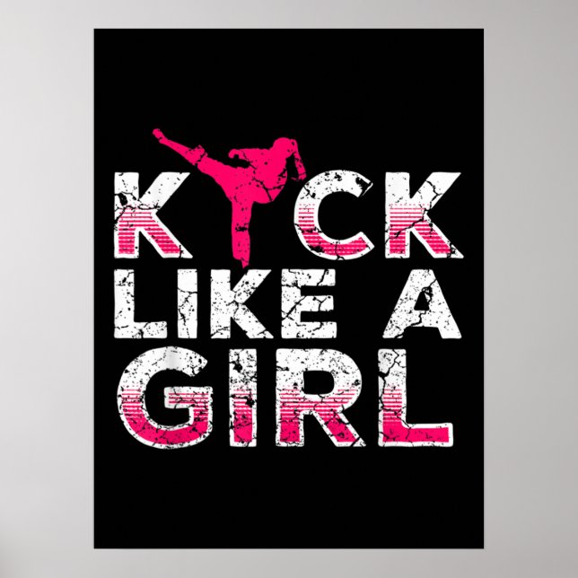 Poster Eu Chuto Como Uma Garota Karate Kickboxe (Frente)