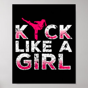 Poster Eu Chuto Como Uma Garota-karate Kickboxing Garotas
