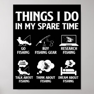 Poster Eu Coisas Tempo Livre Pescaria Pescaria