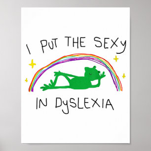 Poster Eu Coloco O Y Na Dislexia Frase Engraçada De Sapo