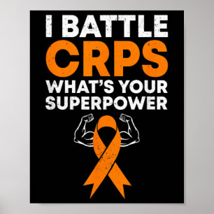Poster Eu Combato Crps Consciência Laranja Fúria Guerreir