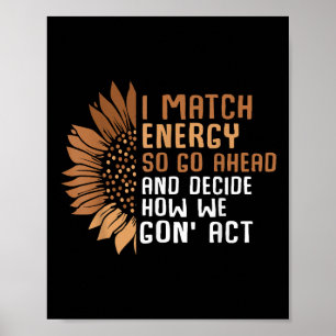 Poster Eu combino o empoderamento energético afro-america
