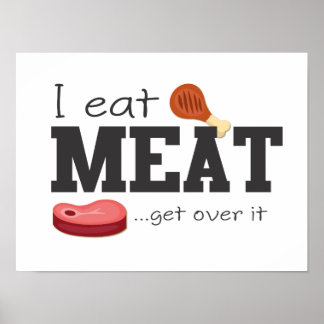 Pôster Eu Comi Carne Supera