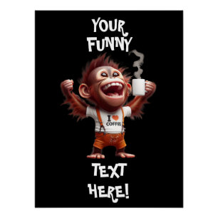 Pôster Eu coração café