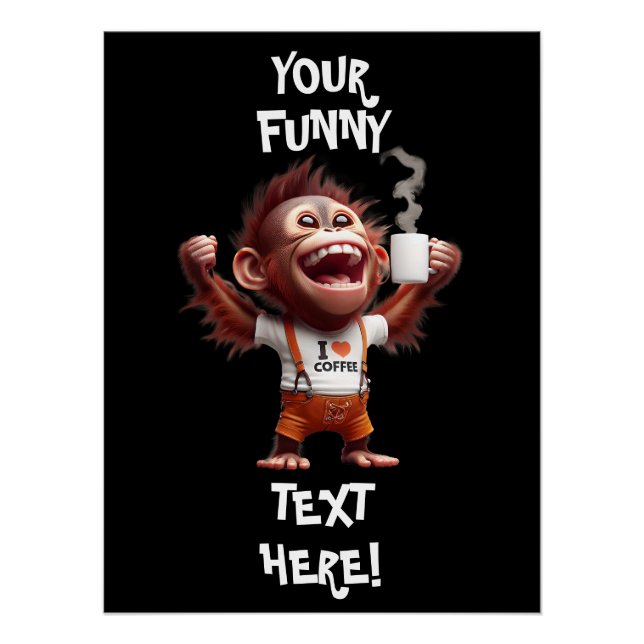 Pôster Eu coração café (Frente)