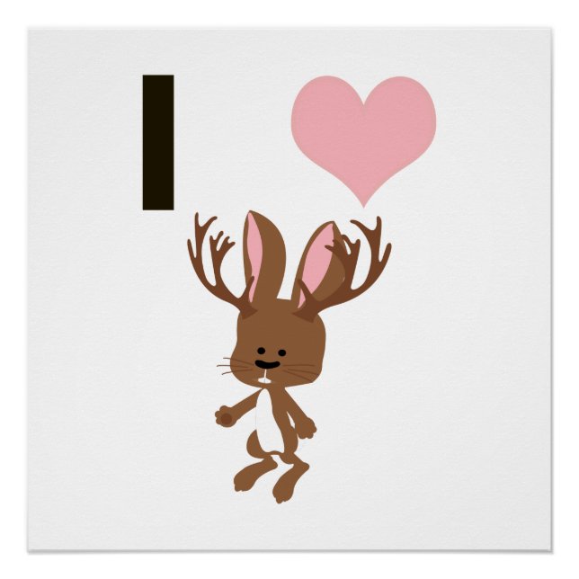 Pôster Eu coração Jackalope (Frente)