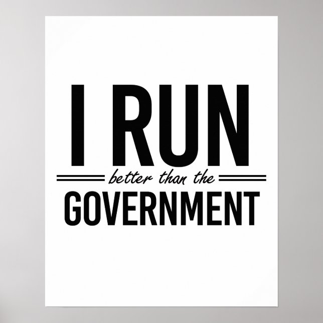 Poster Eu corro melhor que o governo - -  (Frente)