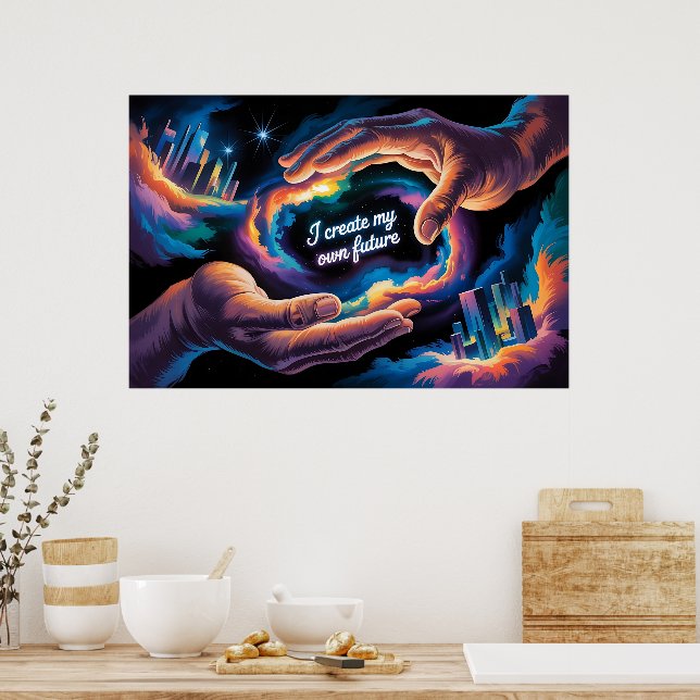 Poster Eu Crio O Meu Próprio Futuro (Cozinha)
