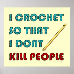 Pôster Eu Crochet, imprimo