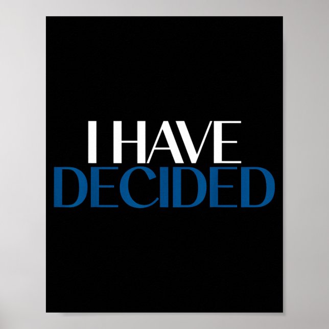 Poster Eu Decidi Fé Cristã Batismo  (Frente)