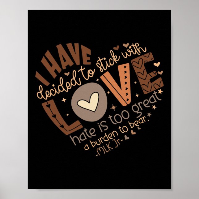 Poster Eu Decidi Ficar Com a Camisa do Amor Preto Hist (Frente)
