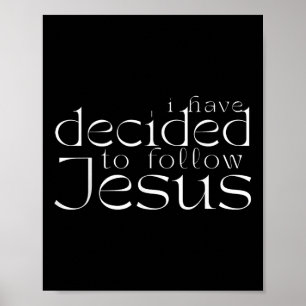 Poster Eu Decidi Seguir Jesus Batismo Letra Branca