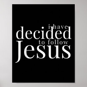 Poster Eu Decidi Seguir Jesus Batismo Letra Branca