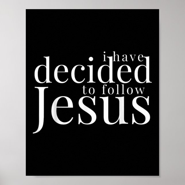 Poster Eu Decidi Seguir Jesus Batismo Letra Branca (Frente)