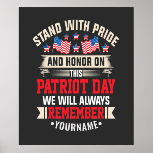 Poster Eu defendo a bandeira para honrar aqueles que morr