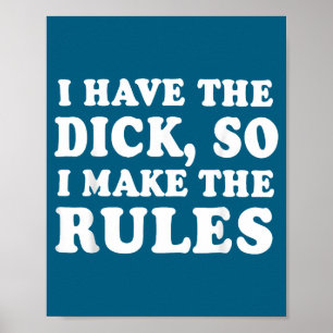 Poster Eu Di Ck Tão Regras Humor