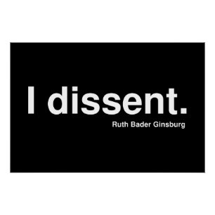 Pôster Eu discordo.Ruth Bader Ginsburg