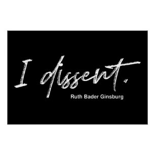 Pôster Eu discordo.Ruth Bader Ginsburg