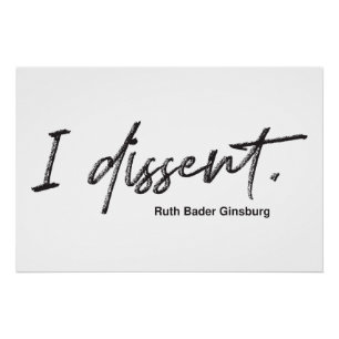 Pôster Eu discordo.Ruth Bader Ginsburg