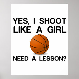 POSTER EU DISPARO COMO UMA GAROTA BASQUETE