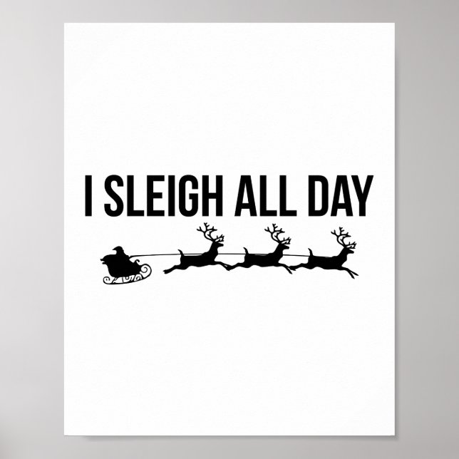 Poster Eu Dormi O Dia Todo - Papais noeis Reindeer (Frente)