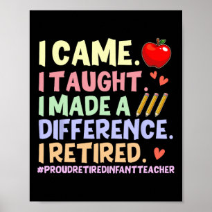 Poster Eu Ensinei Camisa Aposentada – Orgulhoso Bebê Apos