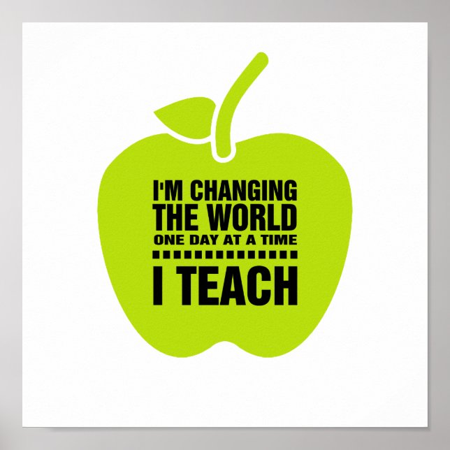 Poster Eu Ensino. Citação de Ensino | Tipografia (Frente)