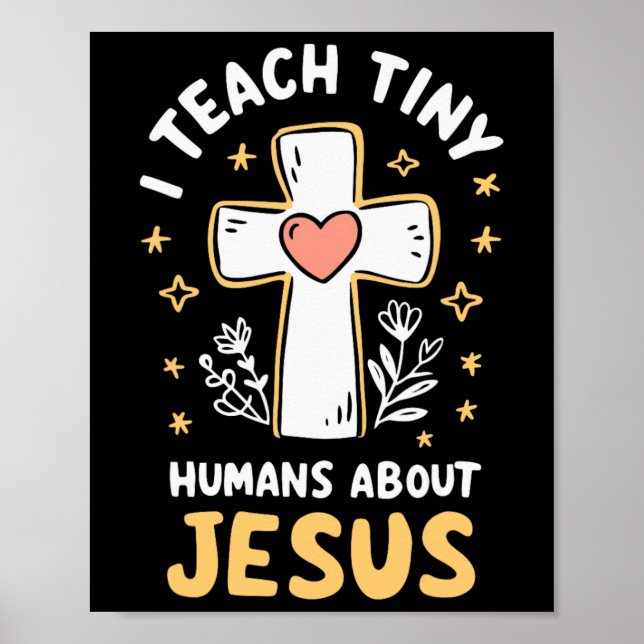 Poster Eu Ensino Humanos Pequenos Sobre Jesus  (Frente)