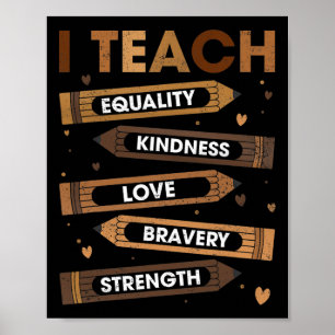 Poster Eu Ensino Mês da História Negra Melanina Afro Afri