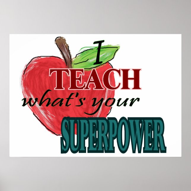 Poster Eu ensino...qual é a sua superpotência (Frente)