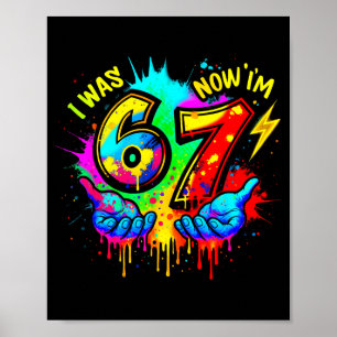 Poster Eu Era 6 Agora Tenho 7 Seis Sete Meme Pintura Colo