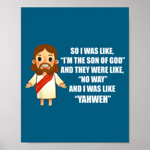 Poster Eu Era Como Javé - Dito Engraçado de Jesus Cristo 