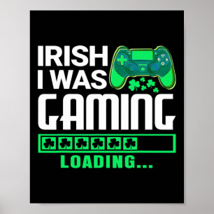 Poster Eu era Irlandês Jogando Dia de São Patrício Engraç