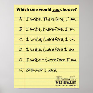 Pôster Eu escrevo… Conseqüentemente?