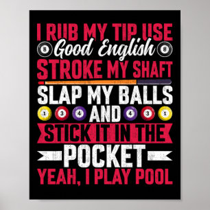 Poster Eu Esfrego Minha Dica Usar Bom Inglês - Engraçado