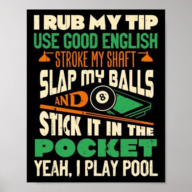 Poster Eu Esfreguei Minha Dica Sim Eu Toco Piscina Billia (Frente)