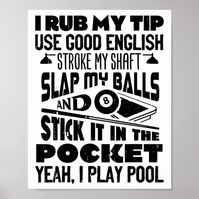 Poster Eu Esfreguei Minha Dica Sim Eu Toco Piscina Billia (Frente)