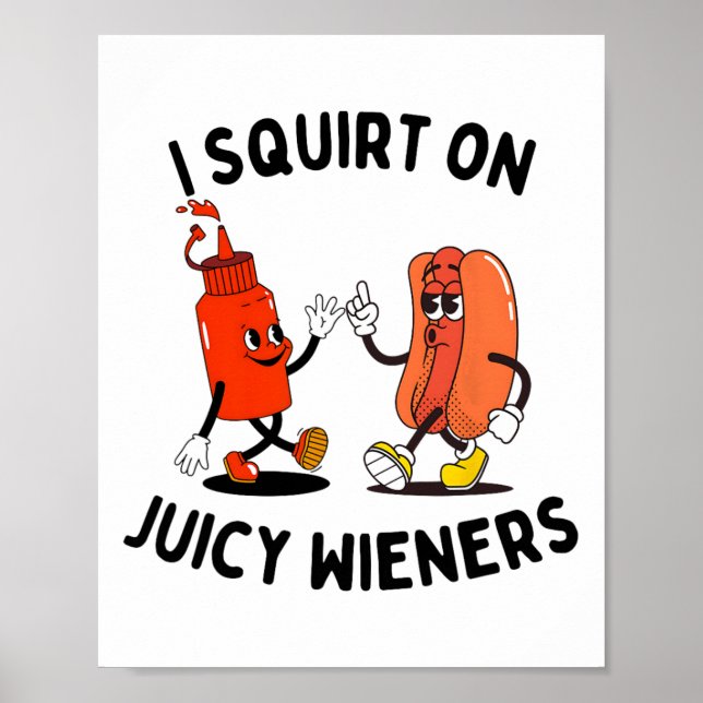 Poster Eu Esguicho Em Suculentos Com Engraçantes Cachorro (Frente)