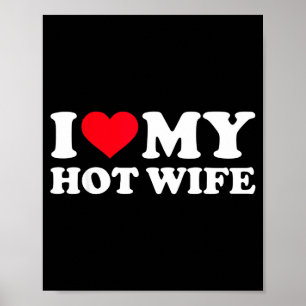 Poster Eu Esposa Coração Vermelho Esposa