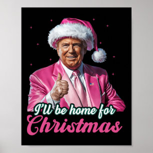 Poster Eu Estarei Em Casa Para O Natal Engraçado Xmas Paj