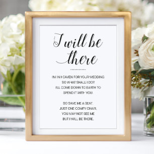 Poster Eu Estarei Lá Para O Casamento Da Cadeira Memorial