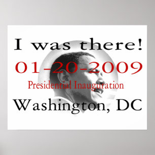 Poster "EU ESTAVA LÁ" a inauguração 48" de Obama" o