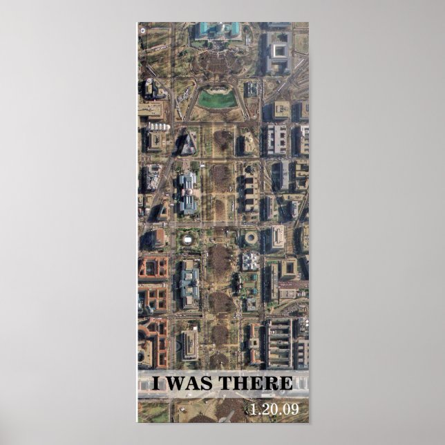 Pôster EU ESTAVA LÁ: Vista aérea da Inauguração de Obama (Frente)