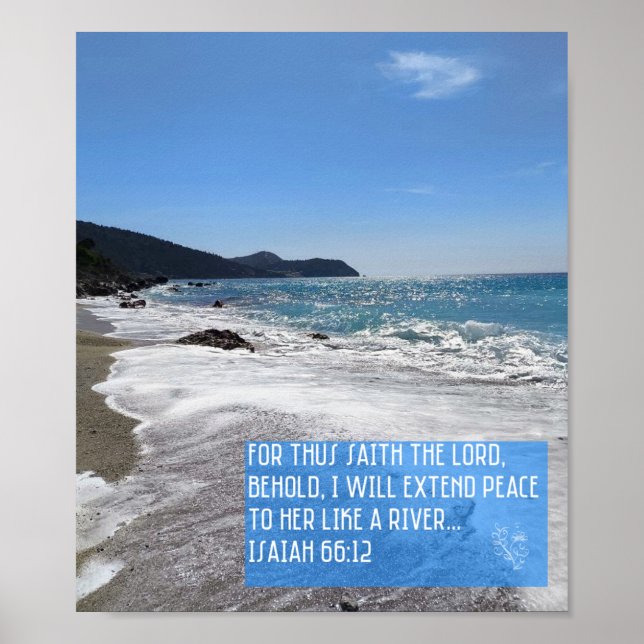 Poster Eu Estenderei a Paz para Ela Como Um Rio (Frente)