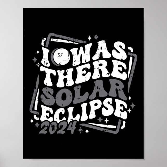 Poster Eu Estive Lá Eclipse Solar Total 8 de Abril de 202 (Frente)