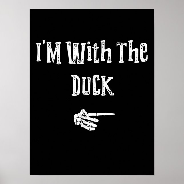 Poster Eu Estou Com O Duck Halloween Figurume Casais Engr (Frente)